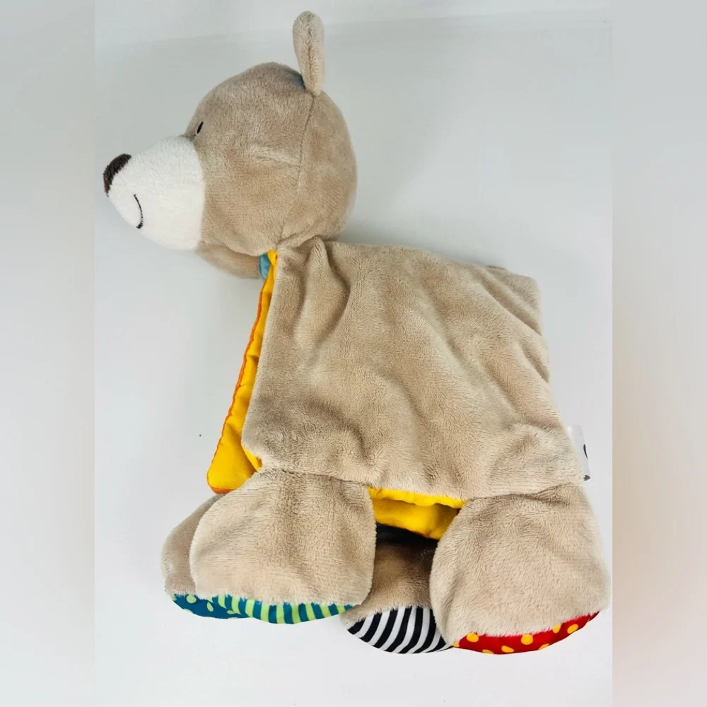 Carters My ABC Friend Baby Rattle Plush Teddy Bear Soft Crinkle Sensory Book Toy